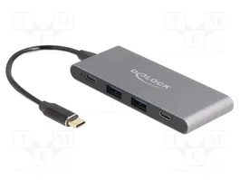 DeLOCK Hub USB Type-C de 4 puertos con 2 x USB Tipo-A y 2 x USB Tipo-C 10 Gbps