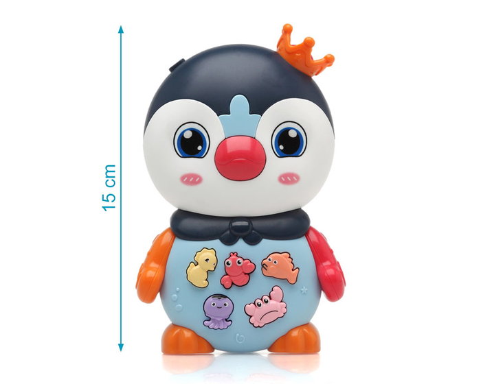 KioKids Pingüino Musical de Juguete con Luces y Melodías para Bebés +12 Meses Multicolor
