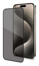 Celly PRIVACYF1080BK Protector de Pantalla de Privacidad Vidrio Templado 9H para Apple iPhone 16 Pro, Negro Transparente, Anti-huellas, Resistente a Rayones y Golpes, 1 Unidad