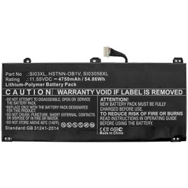 CoreParts Batería para HP Chromebook 14B Li-Polymer 54.86Wh 11.55V 4750mAh