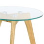 Home Deco Factory Juego de 2 Mesas Redondas de Cristal