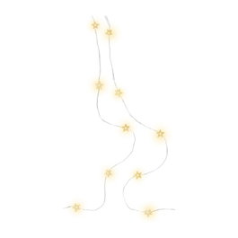 Goobay Guirnalda de luces de 20 estrellas, transparente, 2,20 m