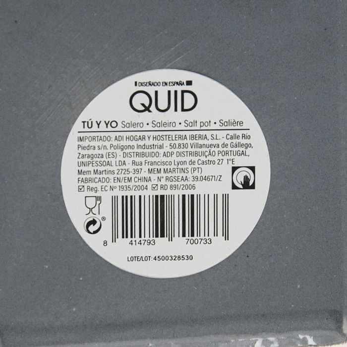 Salero Cerámico Tu Y Yo Quid 12x12 cm (6 Unidades) Salero Cerámico Tu Y Yo Quid 12x12 cm (6 Unidades)