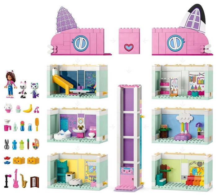 LEGO La Casa Mágica de Gabby, Casa de Muñecas de Juguete con Minifiguras 10788 LEGO La Casa Mágica de Gabby, Casa de Muñecas de Juguete con Minifiguras 10788