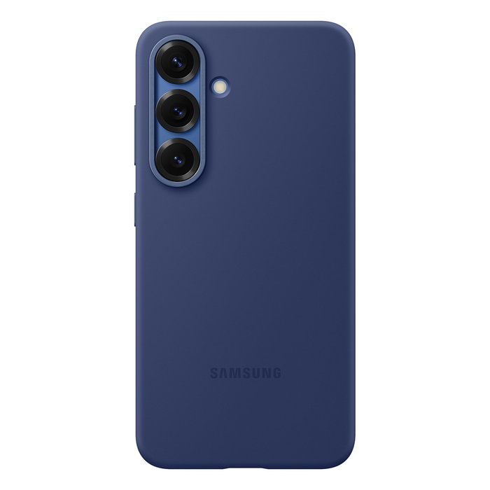 Samsung Funda de Silicona Azul para Galaxy S25 - Resistente a Golpes y Caídas, 50% Material Reciclado, Compatible con Pantalla de 6.7 Pulgadas
