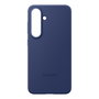 Samsung Funda de Silicona Azul para Galaxy S25 - Resistente a Golpes y Caídas, 50% Material Reciclado, Compatible con Pantalla de 6.7 Pulgadas