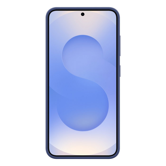 Samsung Funda de Silicona Azul para Galaxy S25 - Resistente a Golpes y Caídas, 50% Material Reciclado, Compatible con Pantalla de 6.7 Pulgadas