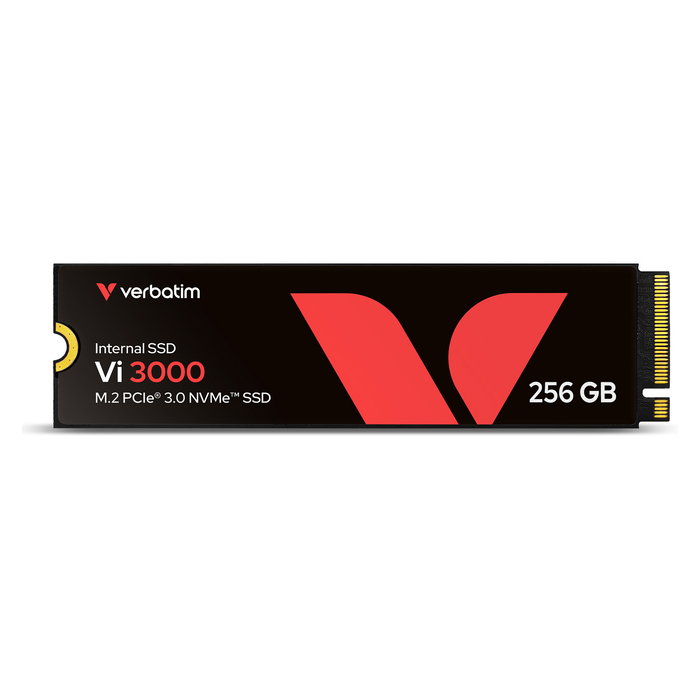 Verbatim Vi3000 M.2 256GB NVMe PCIe 3.0 x4 SSD interno 2280 para PC Portátil, Lectura 3100 MB/s