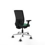 PIQUERAS Y CRESPO Silla de oficina Yunquera con mecanismo Sincro/Traslack, Verde esmeralda y Negro