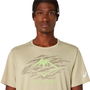 Camiseta de Manga Corta Hombre Asics Fujitrail Logo Beige 42