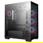DeepCool CG580 4F, Midi Tower, ATX, ITX, micro ATX, Negro, 7 Ranuras, 3 Ventiladores, 140mm, 41cm GPU, 21cm PSU, 17.6cm CPU