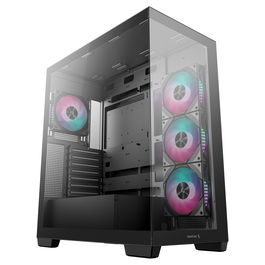DeepCool CG580 4F, Midi Tower, ATX, ITX, micro ATX, Negro, 7 Ranuras, 3 Ventiladores, 140mm, 41cm GPU, 21cm PSU, 17.6cm CPU