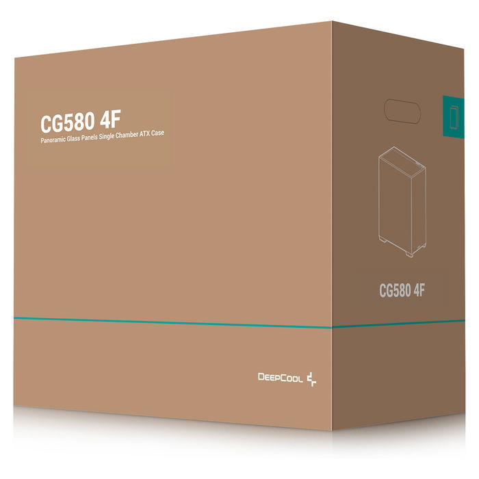 DeepCool CG580 4F, Midi Tower, ATX, ITX, micro ATX, Negro, 7 Ranuras, 3 Ventiladores, 140mm, 41cm GPU, 21cm PSU, 17.6cm CPU