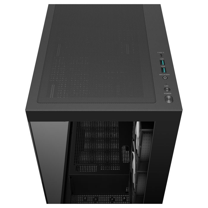 DeepCool CG580 4F, Midi Tower, ATX, ITX, micro ATX, Negro, 7 Ranuras, 3 Ventiladores, 140mm, 41cm GPU, 21cm PSU, 17.6cm CPU