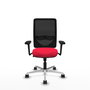PIQUERAS Y CRESPO Silla de oficina Zulema con mecanismo Sincro, Rojo y Negro
