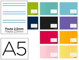 Liderpapel Libreta Smart A5 Apaisada 32 Hojas 60gr Pauta 2.5 mm con Margen
