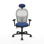 PIQUERAS Y CRESPO Silla de oficina Jorquera Azul marino y Blanco