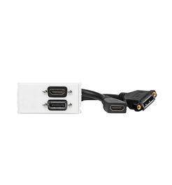 Vivolink Panel de Salida DisplayPort + HDMI Blanco para Pared