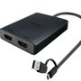 I-tec CADUAL4KHDMI Adaptador de Vídeo USB-A/USB-C a Doble HDMI 4K/60 Hz