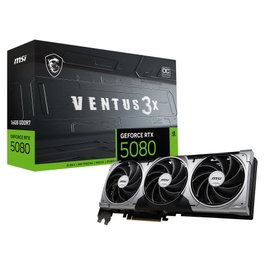 MSI VENTUS GeForce RTX 5080 16GB GDDR7 3X OC Gris