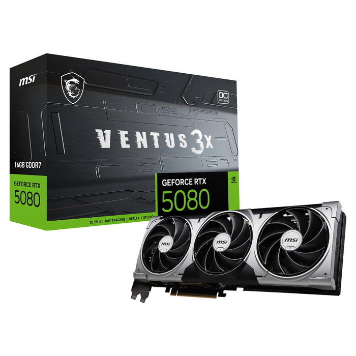MSI VENTUS GeForce RTX5080 16G 3X OC 16 GB GDDR7 Gris
