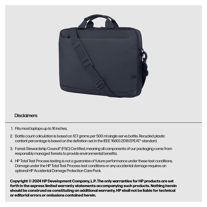 HP Everyday Maletín para portátil de 16 pulgadas Odyssey Gray
