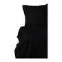 Aucune Juego de cama 100% algodón satén Negro con funda nórdica y 2 fundas de almohada