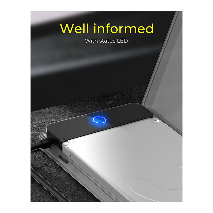 ICY BOX IB-AC603b-U3 Carcasa para Disco Duro/SSD 2.5 Pulgadas USB 3.2 Gen 1