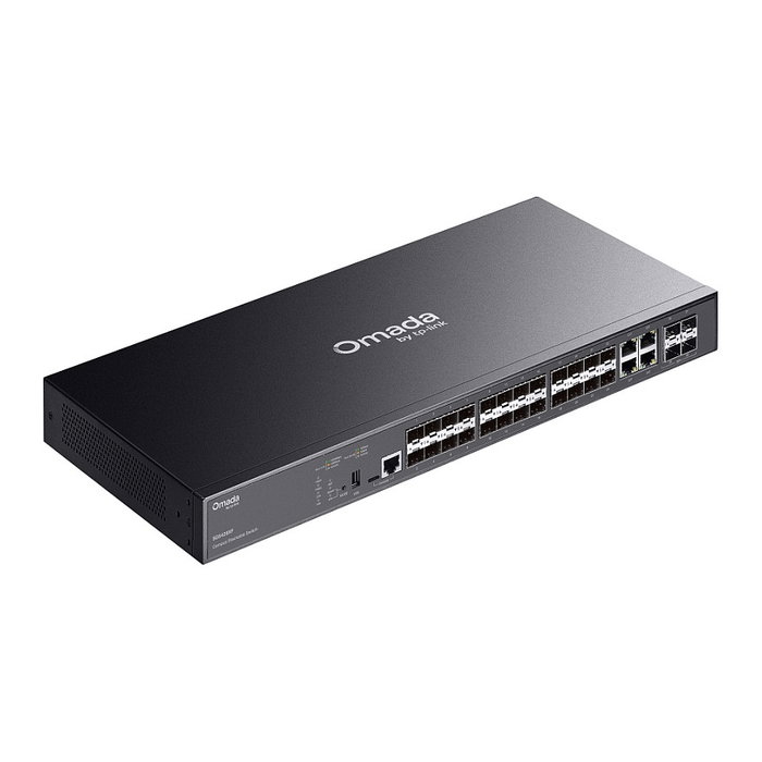 TP-Link Omada SG5428XF Campus 24-Port SFP Stack L3 Managed Switch, 410G TP-Link Omada SG5428XF Campus 24-Port SFP Stack L3 Managed Switch, 410G