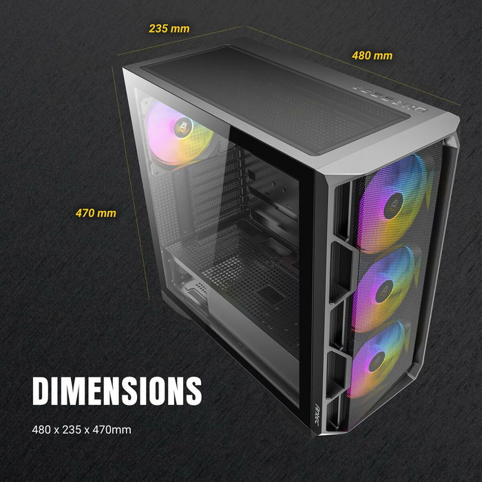 Antec AX-1000 ARGB Midi Tower Negro Antec AX-1000 ARGB Midi Tower Negro