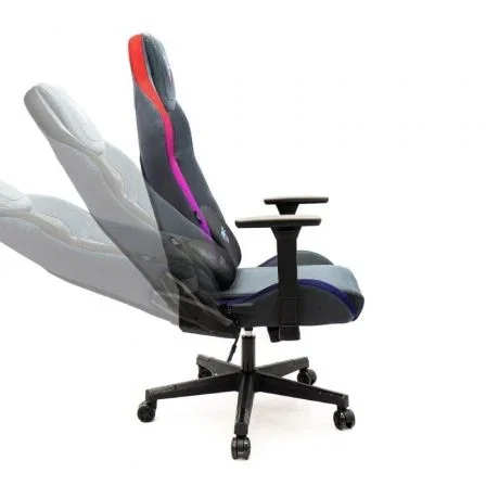 Woxter Silla Gaming Stinger Station Elite con Luces LED RGB Azul y Rosa