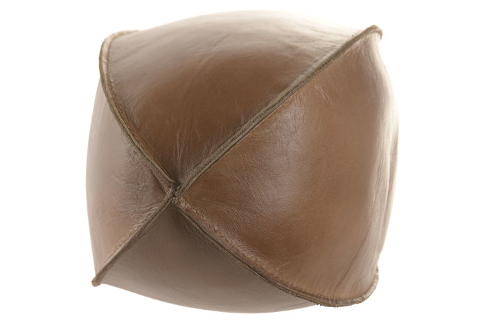 DKD Home Decor Balón de Rugby de Piel Marrón