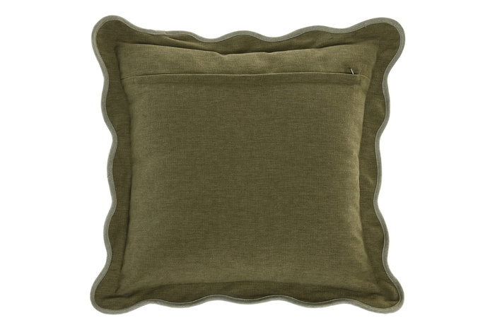 DKD Home Decor Cojín de Poliéster Verde con Flecos 45x45 cm DKD Home Decor Cojín de Poliéster Verde con Flecos 45x45 cm