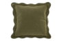 DKD Home Decor Cojín de Poliéster Verde con Flecos 45x45 cm