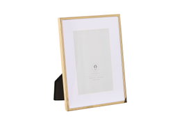 DKD Home Decor Pack de 6 Marcos de Fotos 10x15 Acero y Cristal Dorado
