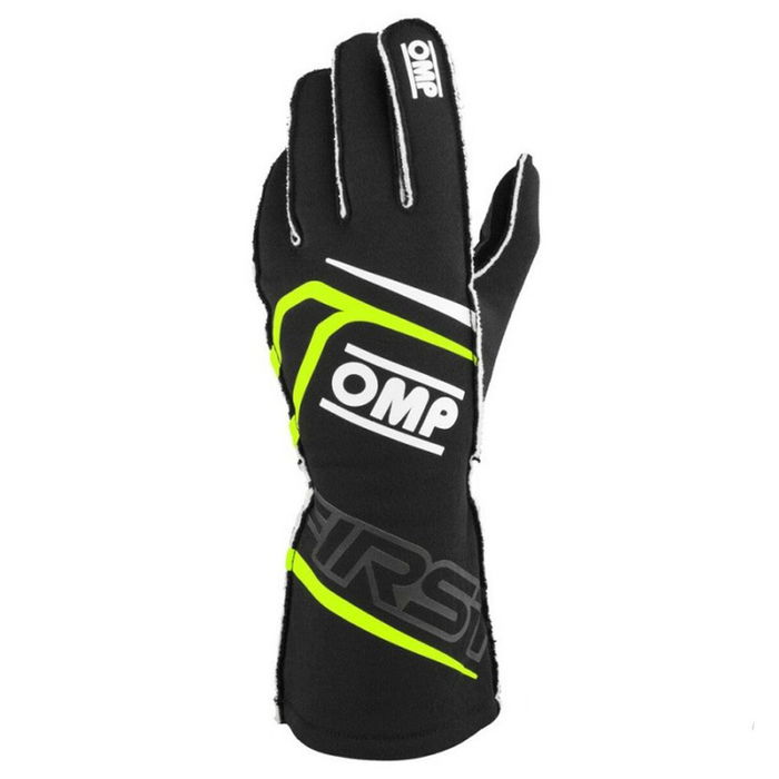 Guantes de Karting OMP MY2025 Amarillo Negro FIA 8856-2018