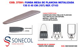 Funda de mesa de plancha metálica 130 x 45 (107) REF. CT-03