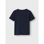 Camiseta de Manga Corta Infantil Name It Nmmvux Azul