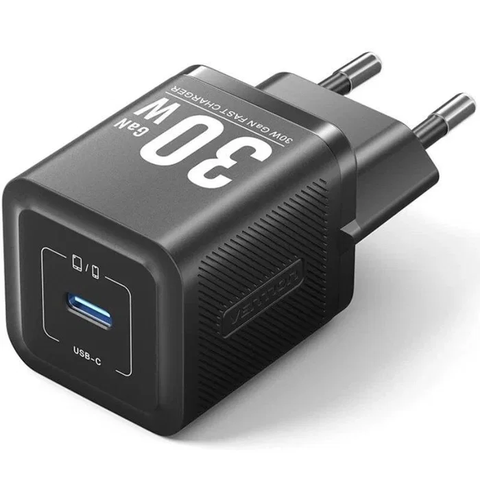 Vention Cargador de Pared GaN 30W USB-C Negro Vention Cargador de Pared GaN 30W USB-C Negro