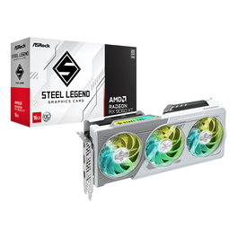 ASRock Radeon RX 9060 XT Steel Legend OC 16GB GDDR6 128-bit Tarjeta Gráfica con 3 Ventiladores y PCIe 5.0