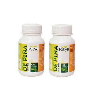 SOTYA Corazón de Piña con Anís 100 Comprimidos Masticables SOTYA Corazón de Piña con Anís 100 Comprimidos Masticables
