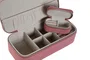 DKD Home Decor Urban Set de 2 Joyeros Magenta Crema Poliéster 20.5 x 10 x 6 cm