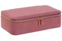 DKD Home Decor Urban Set de 2 Joyeros Magenta Crema Poliéster 20.5 x 10 x 6 cm