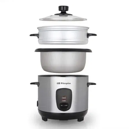 Orbegozo CO 3025 Arrocera Cocedor de Arroz 400W Capacidad 1L con Función de Mantenimiento de Calor y Vaporera
