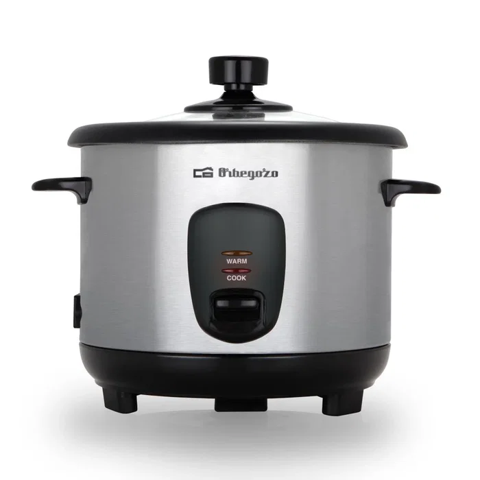 Orbegozo CO-3025 Arrocera y Vaporizador 1L 400W Acero Inoxidable - 3 Cestas para Arroz, Vegetales y Pescado