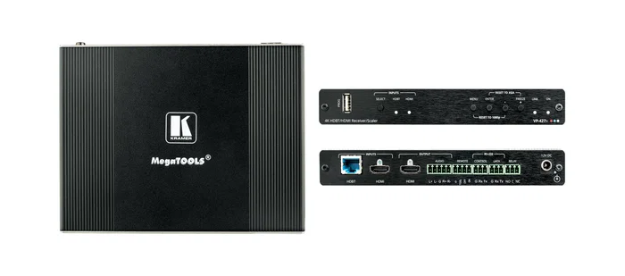 Kramer VP-427X Extensor de Señal de 12V, Dimensiones 1875x1450x254 mm, Peso 900 g