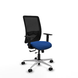 PIQUERAS Y CRESPO Silla de oficina Zulema con mecanismo Sincro/Traslack Azul y Negro