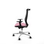PIQUERAS Y CRESPO Silla de oficina Mardos con mecanismo Sincro/Traslack Rosa y Negro