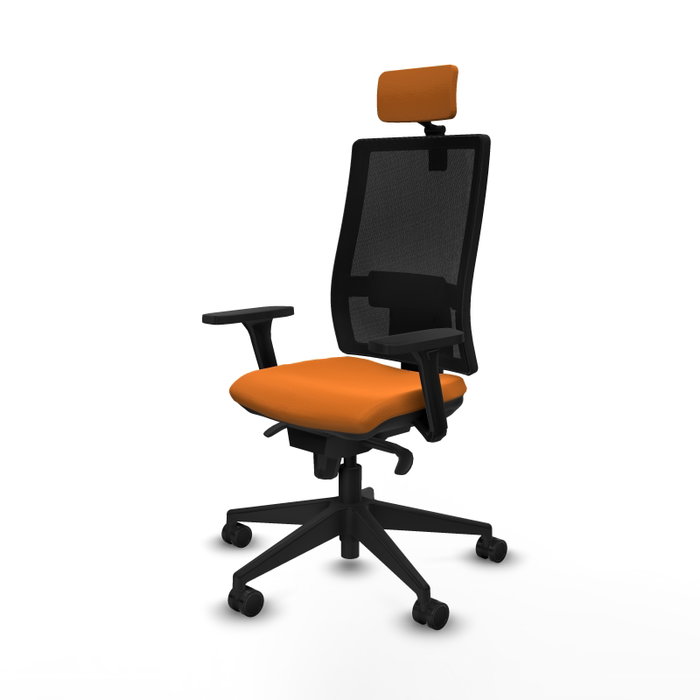 PIQUERAS Y CRESPO Silla de oficina Horna Naranja y Negro