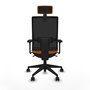 PIQUERAS Y CRESPO Silla de oficina Horna Naranja y Negro